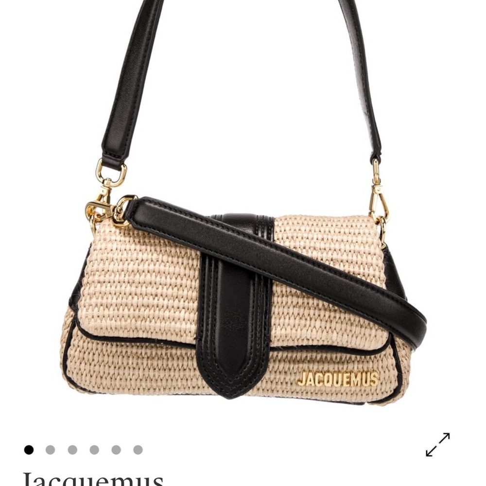 Jacquemus Black and Cream Shoulder Bag